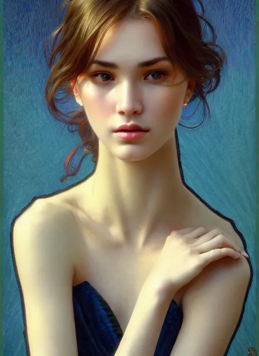 Image similar to photo of a gorgeous young woman in the style of stefan kostic, realistic, sharp focus, 8 k high definition, insanely detailed, intricate, elegant, art by david cronenberg and stanley lau and alphonse mucha and hopper and gilleard and ryden and wolfgang lettl and yoshitako ameno and artgerm