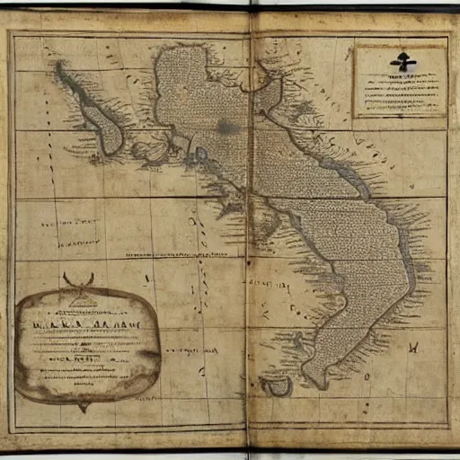 Image similar to map of mainland southeast asia, 1 7 th century, high accuracy, based on geographical map,