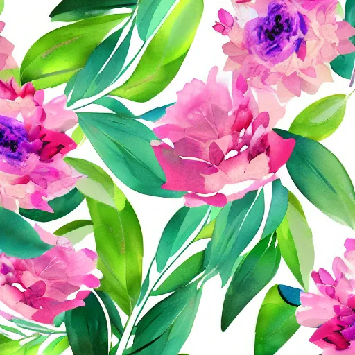 Prompt: exquisite fresh floral watercolor prints, 8 k, super detailed, modern, 8 k, symmetrical with beautiful and high resolution elements