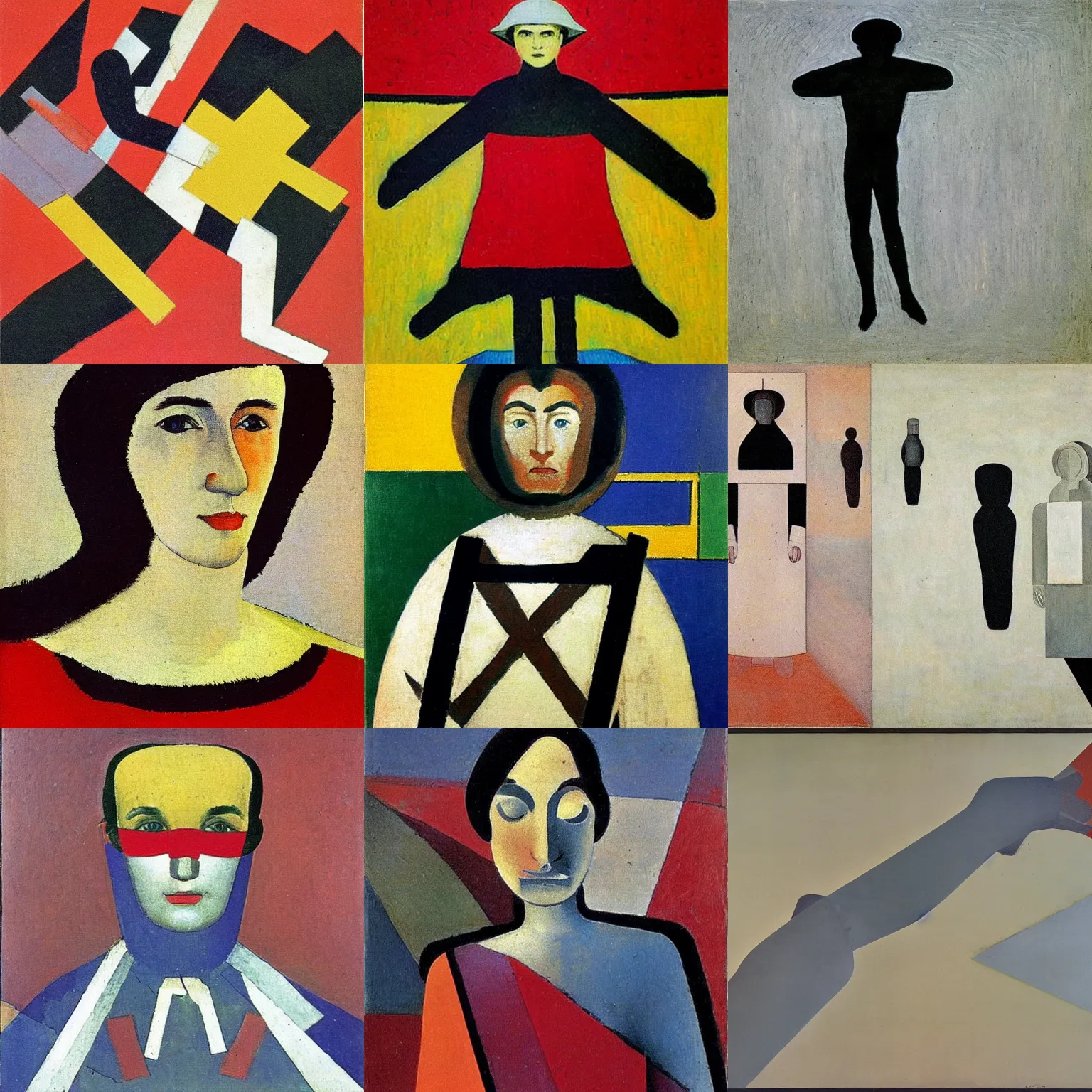 Prompt: artwork by kazimir severinovich malevich