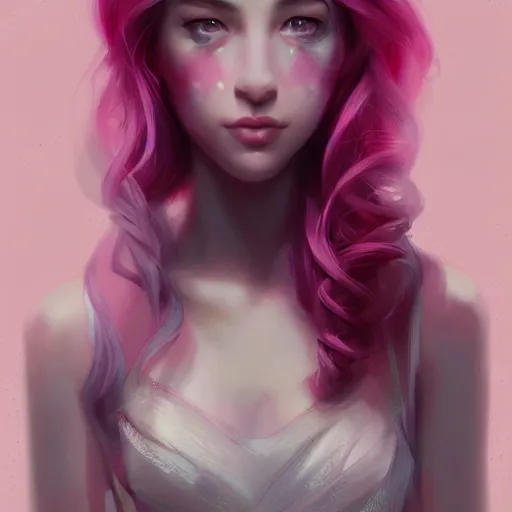 Image similar to teen girl, pink hair, gorgeous, amazing, elegant, intricate, highly detailed, digital painting, artstation, concept art, sharp focus, illustration, art by Ross tran