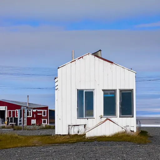 Prompt: avant - garde residential property in nome, alaska.