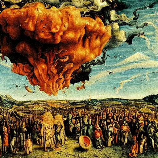 Prompt: this is hell, oil painting by albrecht altdorfer