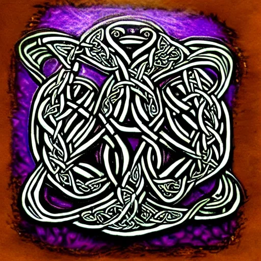 Image similar to Monster, celtic art style