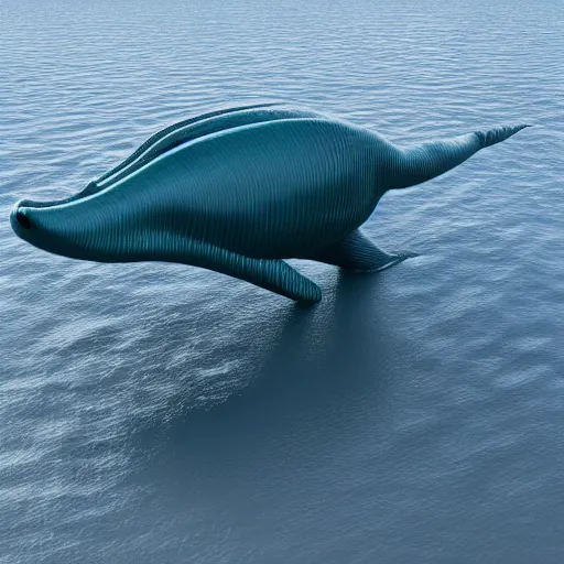 Image similar to a robot similar to the lochness monster in the ocean, octane render, 3D