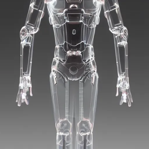 Image similar to transparent android from the movie ex machina