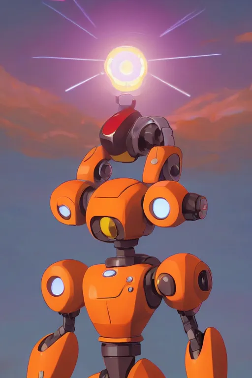 Image similar to metabots medabots medarotto medarot robot minimalist comics, behance hd by jesper ejsing, by rhads, makoto shinkai and lois van baarle, ilya kuvshinov, rossdraws global illumination ray tracing hdr radiating a glowing aura