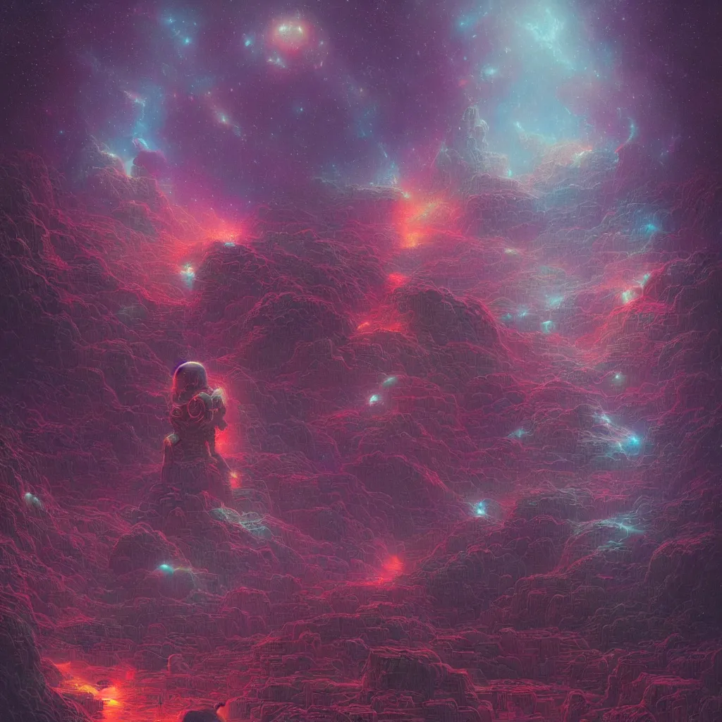 Image similar to a psychedelic space, cosmos galaxy nebula retrofuturism, greg rutkowski laurie greasley beksinski artstation, hyperrealist, cinema 4 d, 8 k highly detailed ❤🔥 🔥 💀 🤖 🚀