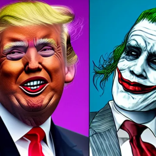 Image similar to donald trump as the joker