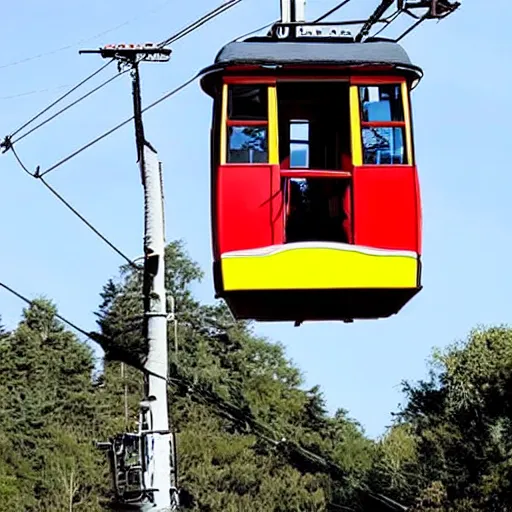 Image similar to a cablecar that looks like jim carrey