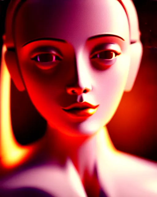 Image similar to dreamy young beautiful female artificial intelligence, metropolis, cinematic, rim light, bokeh, photo - realistic, elegant, high detail, 8 k, masterpiece, photo taken in 1 9 3 0