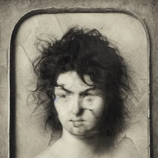 Image similar to a beautiful portrait of a woman with broken fragments