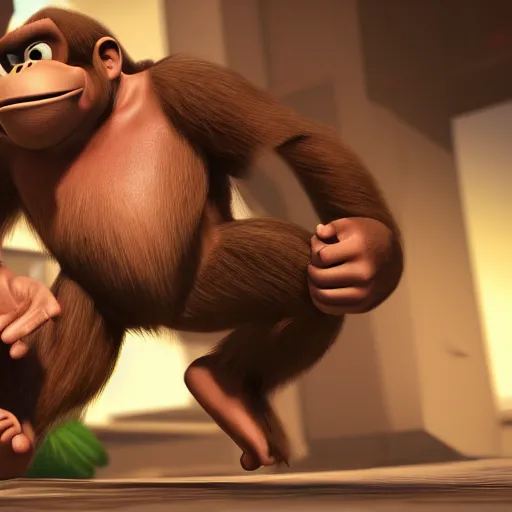 Image similar to donkey kong, photorealistic, unreal engine 5,