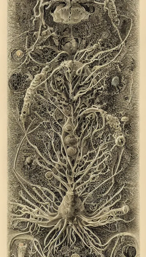 Prompt: The end of an organism, by Ernst Haeckel