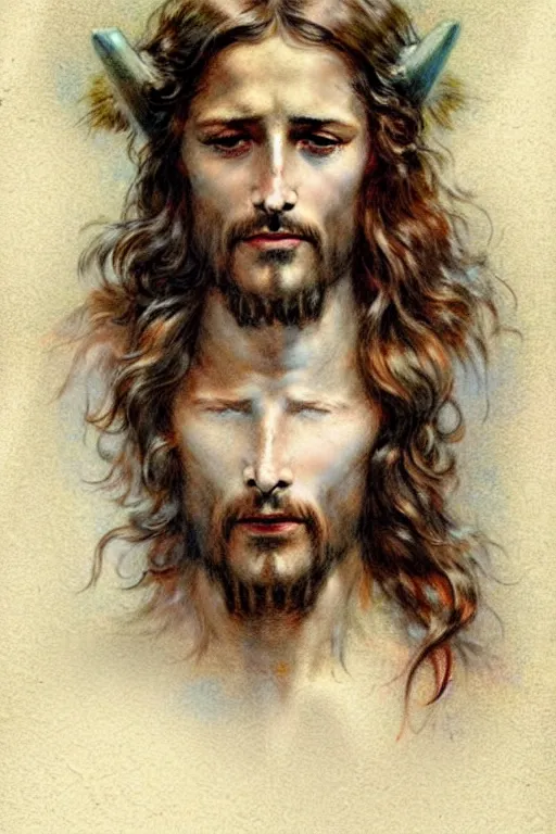 Image similar to (((((1950s jesus second coming . muted colors.))))) by Jean-Baptiste Monge !!!!!!!!!!!!!!!!!!!!!!!!!!!