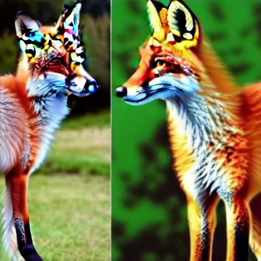 Image similar to Half-horse half-fox, species fusion, selective breeding