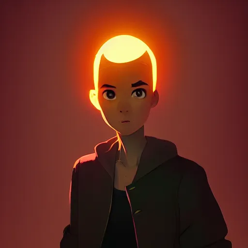 Image similar to medium portrait top light, by cory loftis and esper ejsing and makoto shinkai, inspired by luc besson, global illumination,