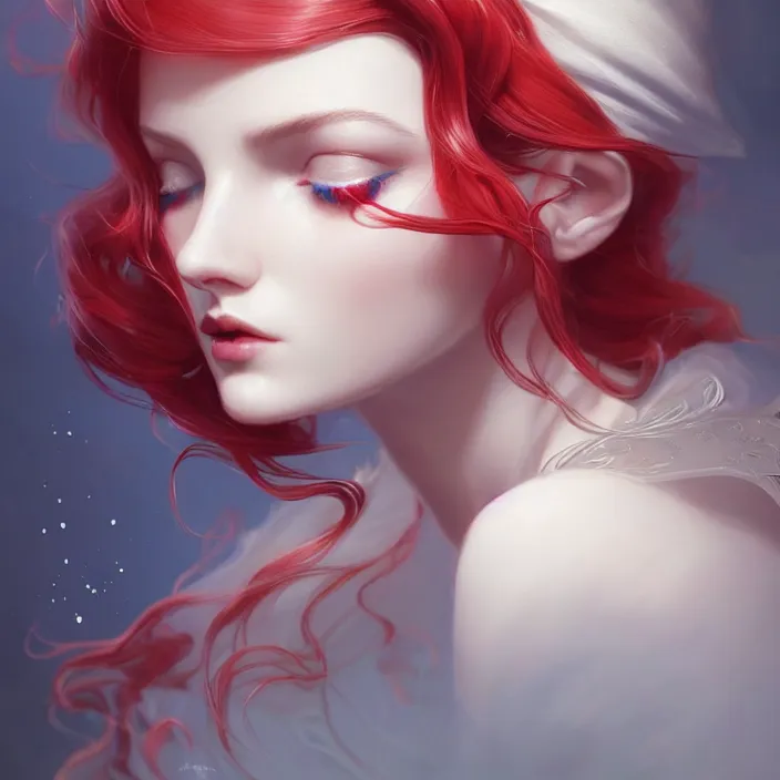 Prompt: france by charlie bowater and anna dittmann and artgerm and clemens ascher, intricate, elegant, red and white and blue and beige mist, highly detailed, dramatic lighting, sharp focus, octane render, trending on artstation, artstationhd, artstationhq, unreal engine, 4 k, 8 k