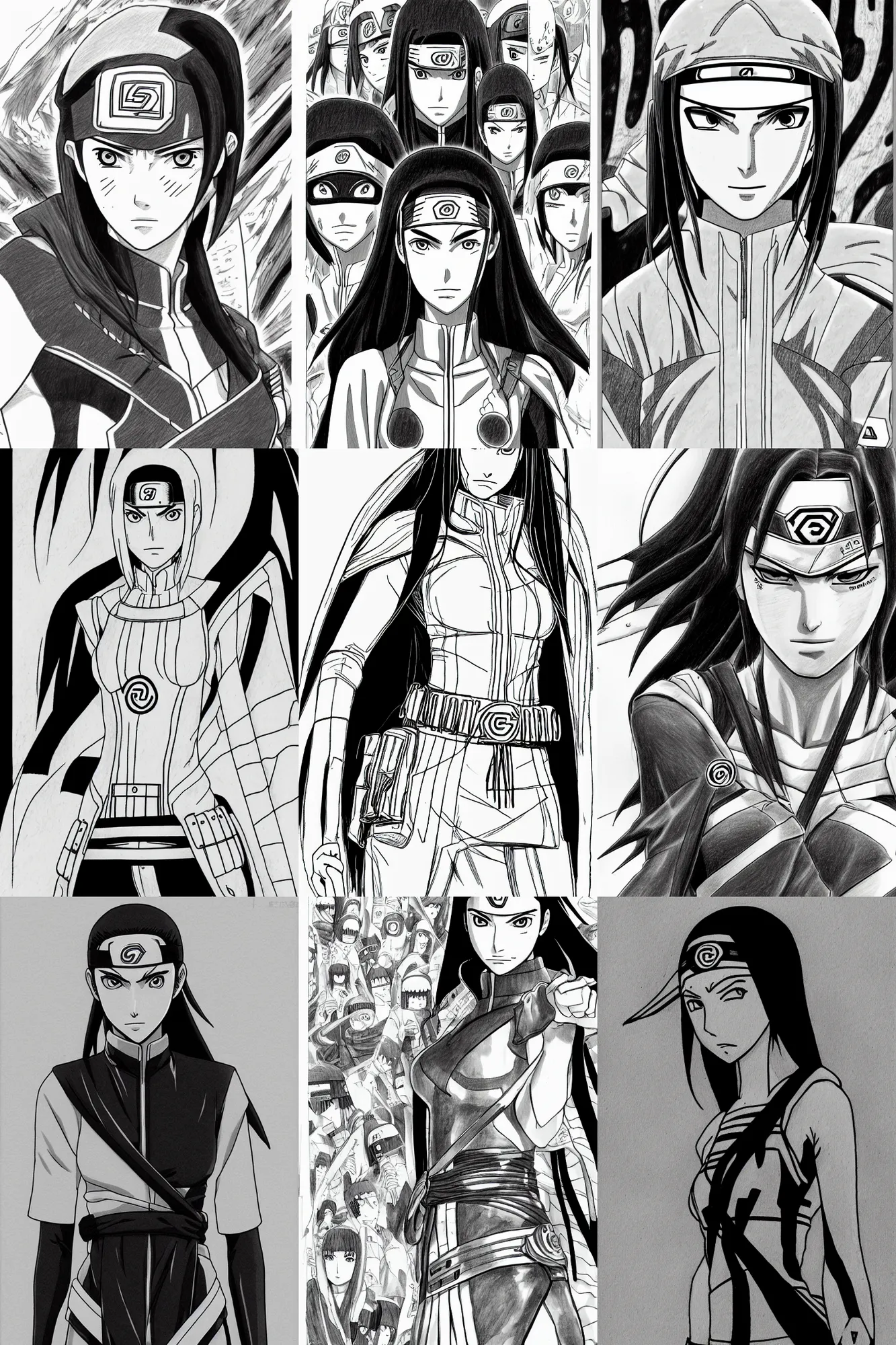 Prompt: detailed drawing of gal gadot portrait hokage clothes in naruto manga by masashi kishimoto, trending on artstation, soft colors, black ink, high resolution