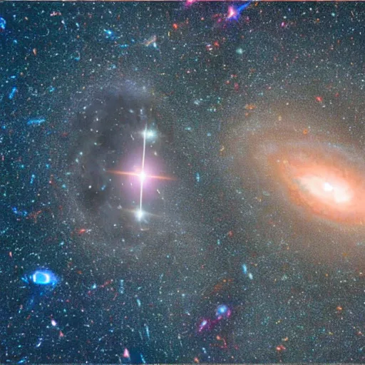 Image similar to two galaxies colliding