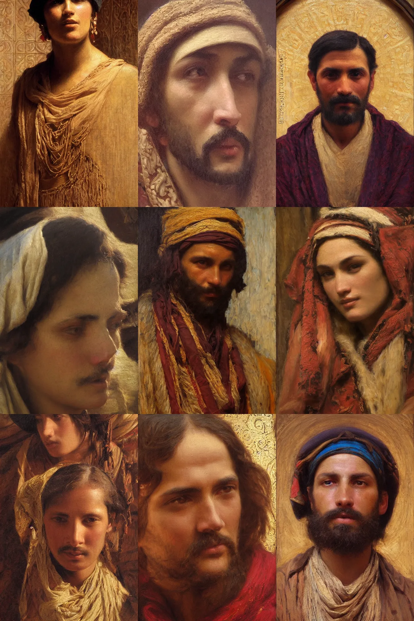 Prompt: orientalism face detail of an explorer by edwin longsden long and theodore ralli and nasreddine dinet and adam styka, masterful intricate art. oil on canvas, excellent lighting, high detail 8 k