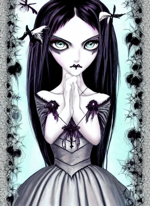 Image similar to ( ( gothic # ) ) princess portrait *. *. by battle angel alita * *, highly detailded