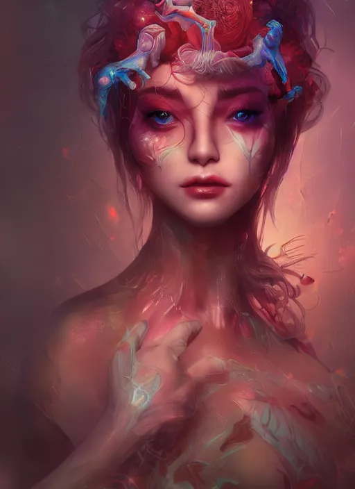 Image similar to dreamscape, female, ross tran, vivid colors, anatomical, highly detailed sculpture, intricate detailed, ommatidia, 8 k, cinematic atmosphere, post - processing