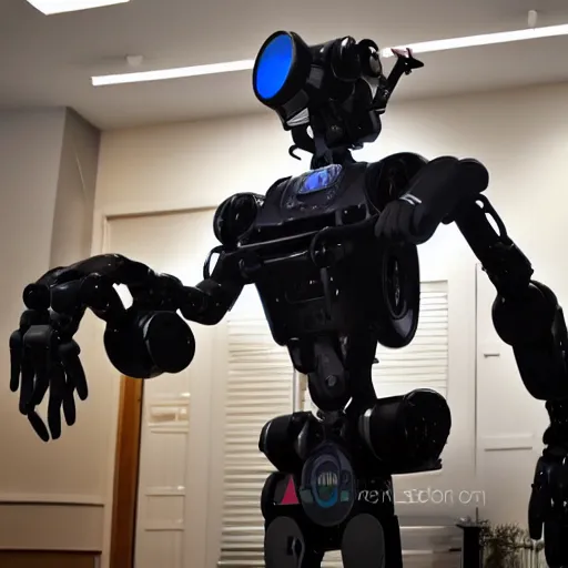 Image similar to boston dynamics humanoid robot dancing. dslr photo. press release