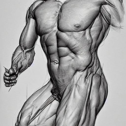 Image similar to artist anatomy sketches by George Bridgman