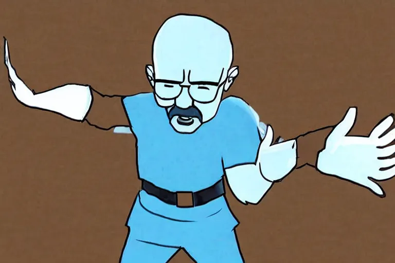 Prompt: Walter White as a character in the video game Friday Night Funkin,