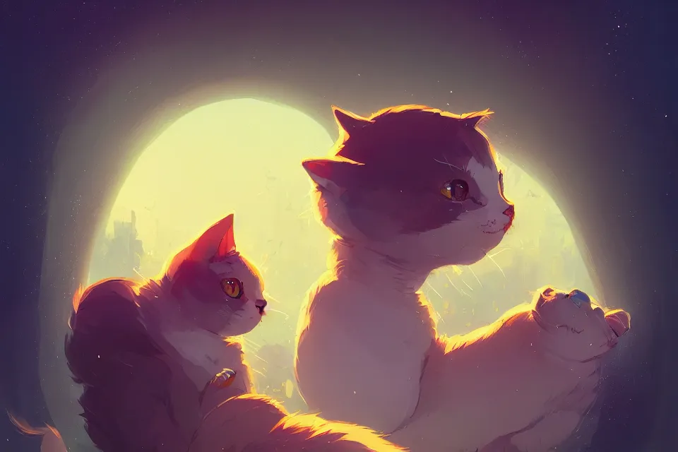 Image similar to cute cat, by victo ngai and andreas rocha and greg rutkowski, trending on artstation, unreal engine, 8 k hd wallpaperjpeg artifact, blur, artfact