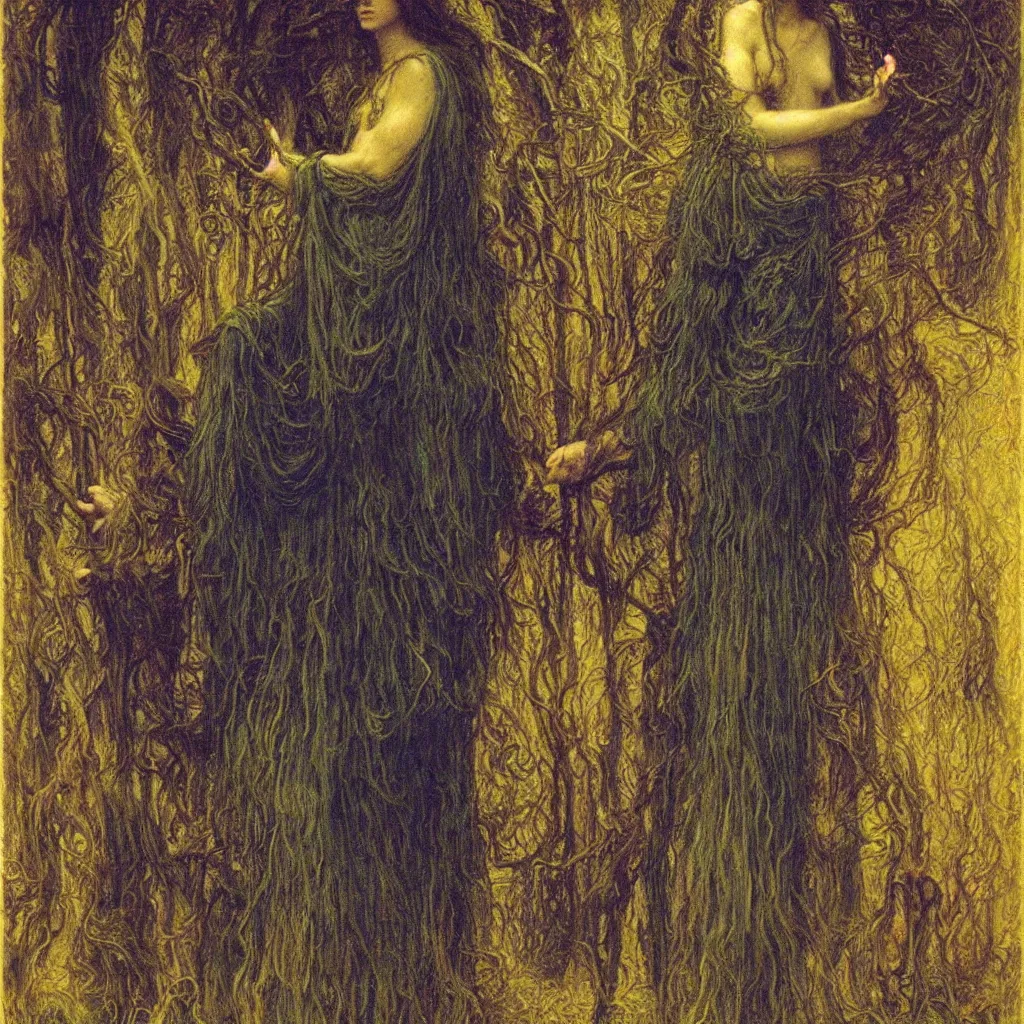 Image similar to Portrait of a druid, by Jean Delville