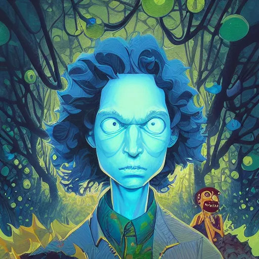 Prompt: lucky pixel portrait by gaston bussierre and charles vess and james jean and erik jones and rhads, inspired by rick and morty, epic, funny, huge scale, beautiful fine face features, intricate high details, sharp, ultradetailed