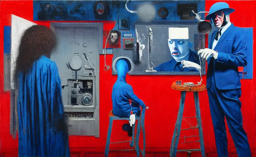 Image similar to frances the mute by the mars volta album cover, extremely intricate and detailed, by painted by francis bacon, adrian ghenie, and james jean. 8 k cinematic lighting, hyper realism