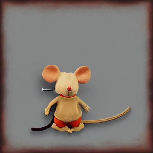 Prompt: a mouse with a gun