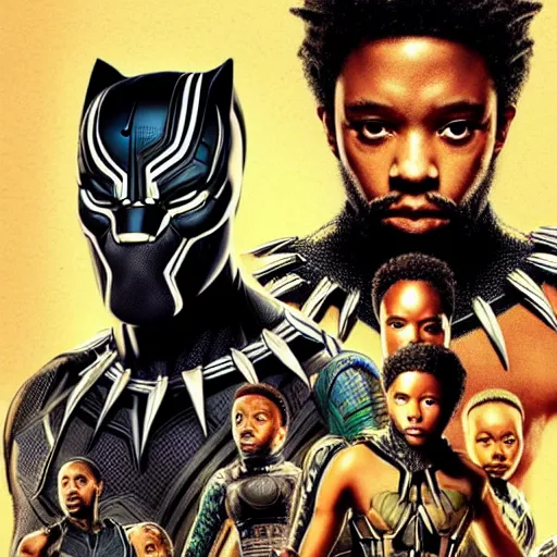 Prompt: black panther art anatomically correct 8 k