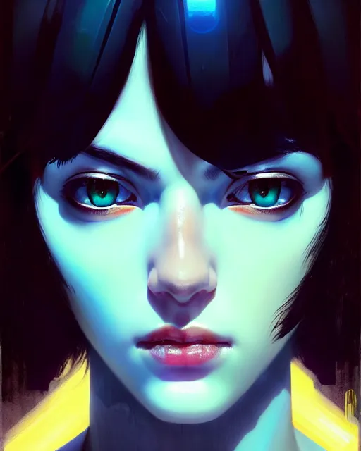 Image similar to portrait hades game Thanatos Perfect face, fine details. by Ilya Kuvshinov katsuhiro otomo ghost-in-the-shell, magali villeneuve, artgerm, rutkowski, WLOP Jeremy Lipkin and Giuseppe Dangelico Pino and Michael Garmash and Rob Rey