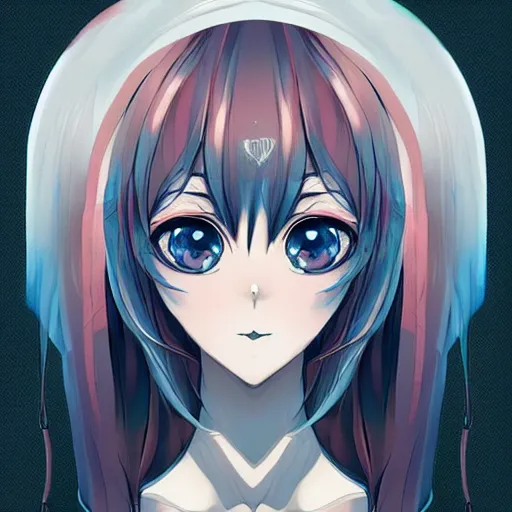 Image similar to beautiful anime girl, symmetrical, portrait, bloom, artstation