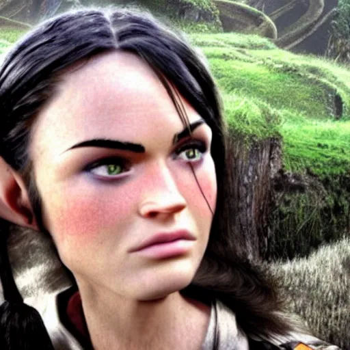 Image similar to a hobbit that looks like megan fox