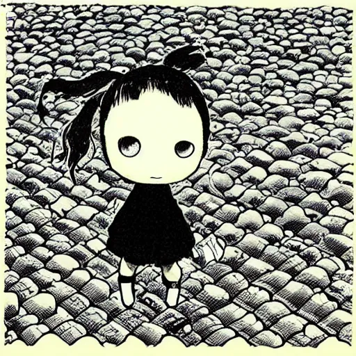 Image similar to the smallest ninja in the world by inio asano, detailed