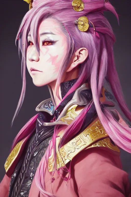 Prompt: highly detailed portrait of shinobu kocho from demon slayer in a genshin impact world, vivid colours, anatomical, fantasy illustration, by seven knights 2 _ ellis, photorealistic, unreal engine, detailed and intricate environment, trending on pixiv, twitter