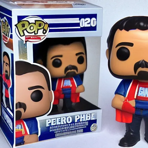 Image similar to A funko pop of Pedro Sánchez