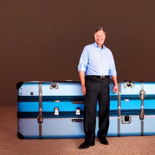 Image similar to ceo of american airlines doug parker throwing suitcases, 4 k, hyper realistic, dslr, high resolution, landscape, beautiful