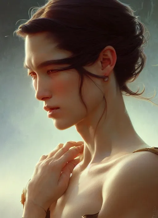 Image similar to concept art by artgerm, portrait of yautva predator, soft natural light, intricate, elegant, highly detailed, my rendition, digital painting, artstation, concept art, smooth, sharp focus, illustration, art by greg rutkowski and alphonse mucha and uang guangjian and gil elvgren, symmetry!!