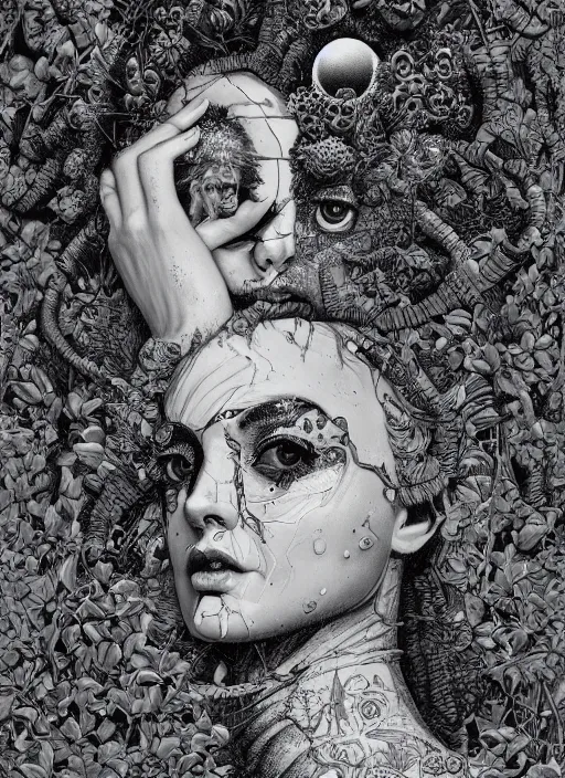 Image similar to Earth goddess painting by Dan Hillier, trending on artstation, artstationHD, artstationHQ, 4k, 8k