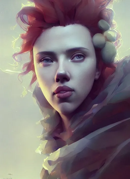 Prompt: a beautiful portrait of scarlett johansson mixed with lion. character design by cory loftis, fenghua zhong, ryohei hase, ismail inceoglu and ruan jia. volumetric light, detailed, rendered in octane