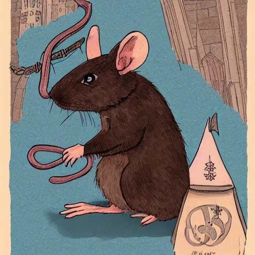 Image similar to rat as harry potter book cover