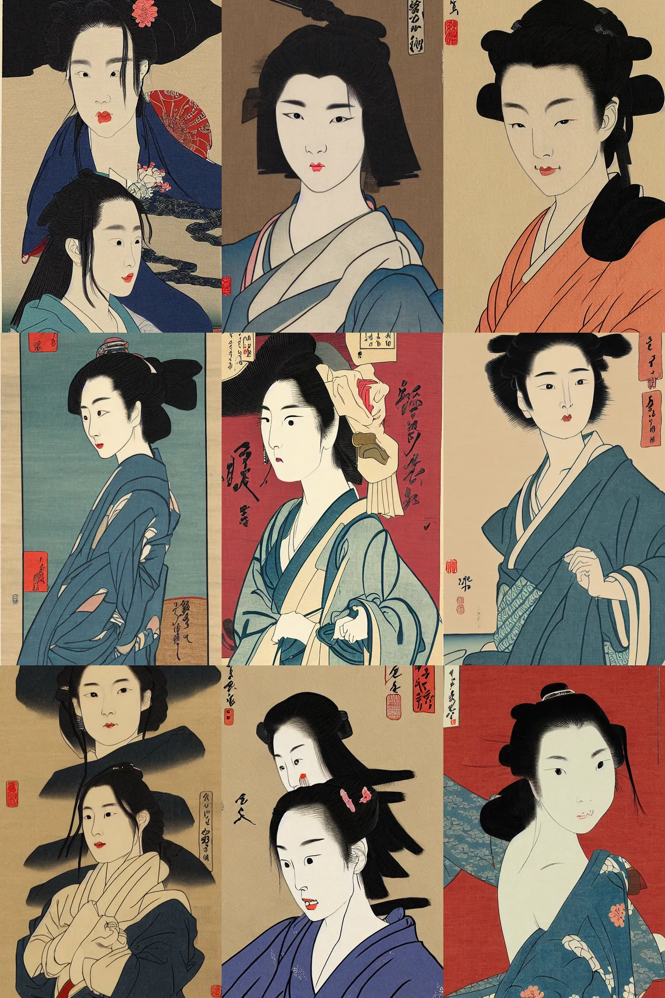 Prompt: painting of han hyo-joo as Orian, in Ukiyo-e art, Shimura TATSUMI, super detailed, realistic, hd