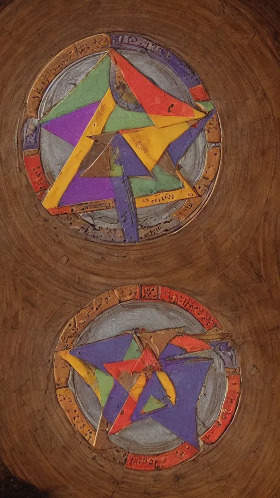 Image similar to sigillum dei, wax discs, by john dee circa 1 5 8 2