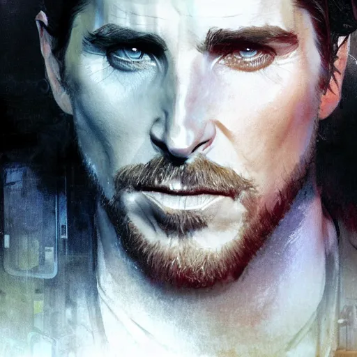 Prompt: christian bale, hyperrealistic portrait, bladerunner street, art of elysium by jeremy mann and alphonse mucha, fantasy art, photo realistic, dynamic lighting, artstation, poster, volumetric lighting, very detailed face, 4 k, award winning